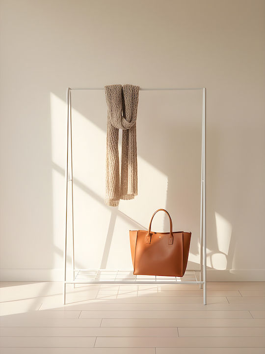 SteweHome Kremastra de Podea din Metal Albă 100x152cm