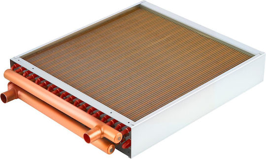 Heat Exchanger Vevor Water to Air Coil Heat Exchanger HVAC Fins 457 x 457 mm Copper Tubes & Aluminum Fins Output 120k BTU Outdoor Wood Furnaces Hydronic Heating Cooling Systems