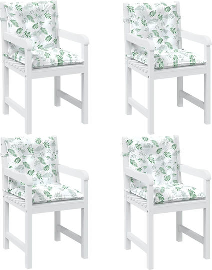 vidaXL Wasserdichtes Gartenstuhlkissen mit Rückenlehne aus Polyester 50x100cm