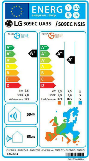 LG Ocean DualCool Aparat de Aer Condiționat Inverter 9000 BTU A++/A+ cu WiFi