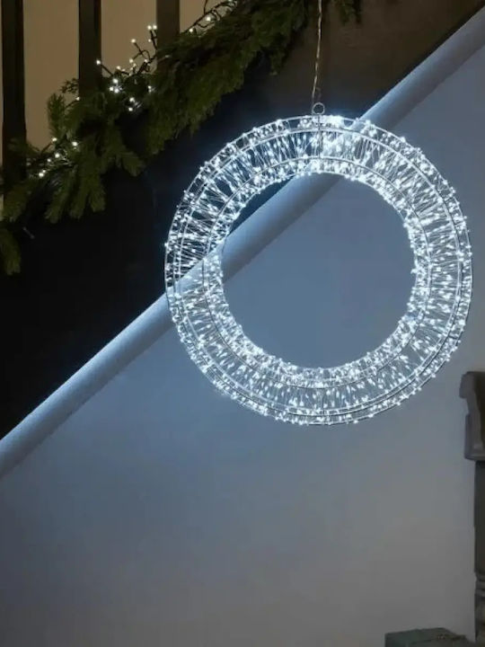 Weihnachtskranz Dekoratives Metall Kranz Beleuchtet mit Durchmesser 45cm