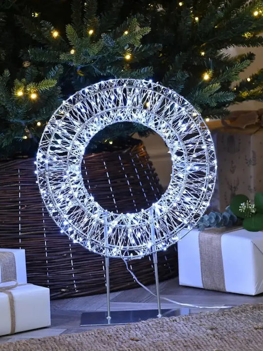 Weihnachtskranz Dekoratives Metall Kranz Beleuchtet mit Durchmesser 45cm
