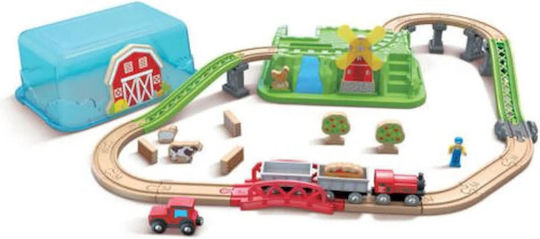 Hape Railway Set with Wooden Train for Ages 3+