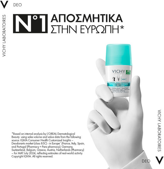 Vichy No White Marks & Yellow Stains Αποσμητικό 48h σε Roll-On 50ml