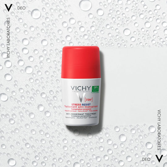 Vichy Stress Resist Anti-perspirant Treatment για Υπερβολική Εφίδρωση Αποσμητικό 72h σε Roll-On 50ml