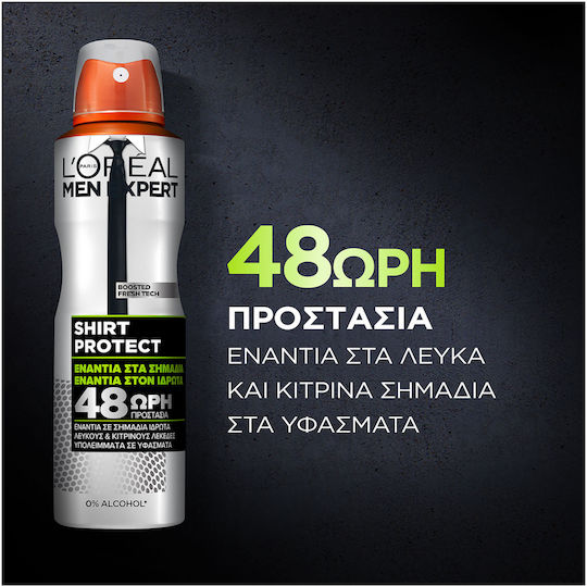 L'Oreal Paris Men Expert Shirt Protect Deodorant 48h In Spray 150ml
