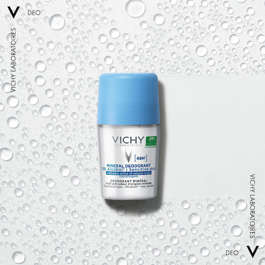 Vichy Mineral Αποσμητικό 48h σε Roll-On Χωρίς Αλουμίνιο 50ml