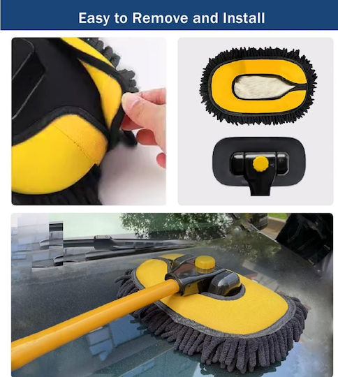 Cap De Schimb Microfibră Chenille Perie Pentru Spălarea Mașinii 3 În 1 – Lavabilă Reutilizabilă 25-3401