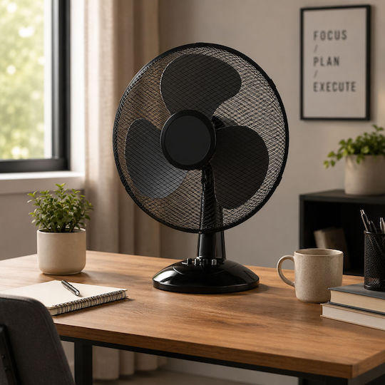 Ankor A-853281 Tischventilator 50W Lüfterdurchmesser 40cm Schwarzer