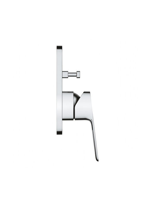 Grohe Σετ Μίκτης & Παροχή Εντοιχισμού για Ντουζιέρα 2 Εξόδων Ασημί