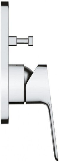 Grohe Σετ Μίκτης & Παροχή Εντοιχισμού για Ντουζιέρα 2 Εξόδων Ασημί
