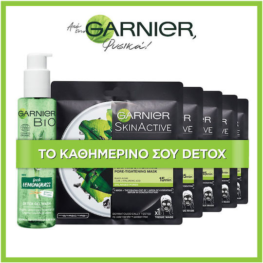 Garnier Bio & Skinactive Daily Detox Routine Σετ Περιποίησης για Ενυδάτωση & Καθαρισμό Προσώπου 6τμχ