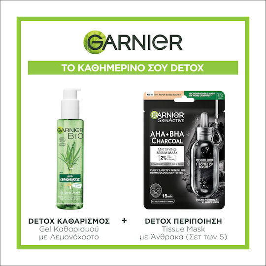 Garnier Bio & Skinactive Daily Detox Routine Σετ Περιποίησης για Ενυδάτωση & Καθαρισμό Προσώπου 6τμχ