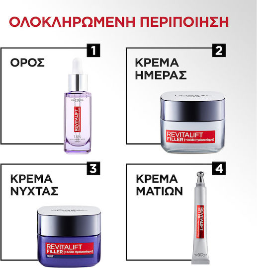 L'Oreal Paris Revitalift Filler Σετ Περιποίησης για Αντιγήρανση, Ενυδάτωση & Σύσφιξη