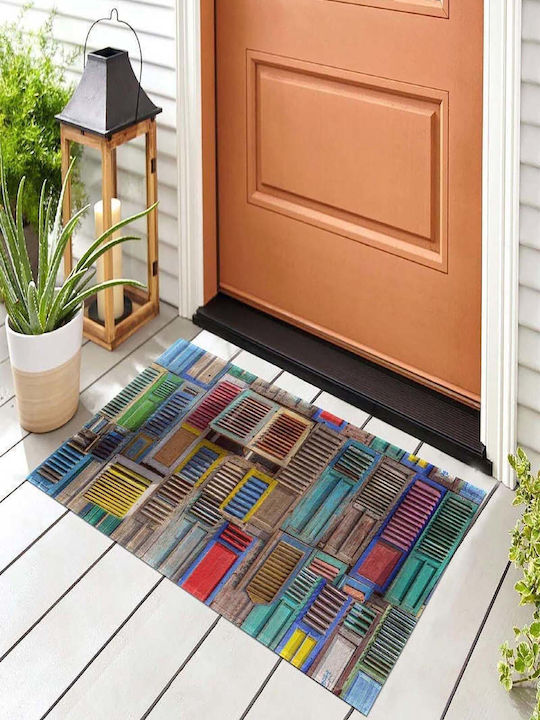 SteweHome Non-Slip Orange Doormat 70x45cm