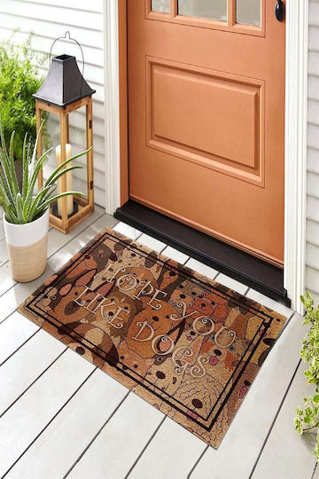 SteweHome Non-Slip Orange Doormat 70x45cm