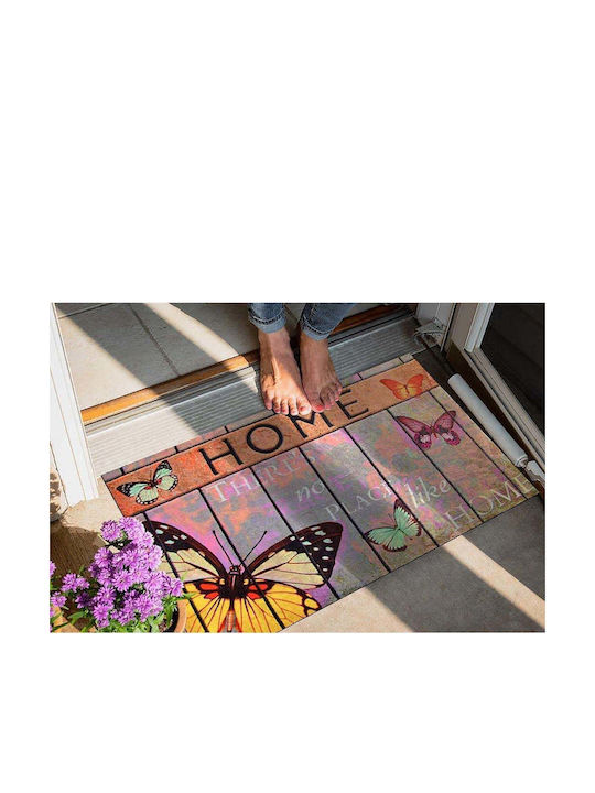 SteweHome Non-Slip Orange Doormat 70x45cm