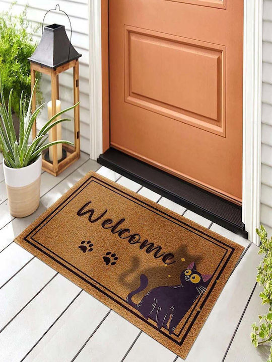 SteweHome Non-Slip Orange Doormat 70x45cm
