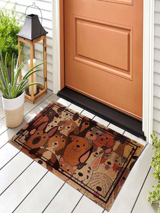 SteweHome Non-Slip Orange Doormat 45x70cm Thickness 15mm