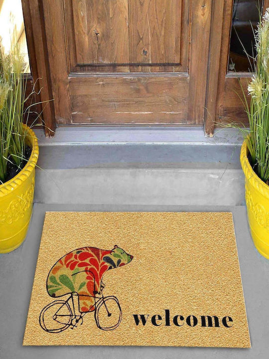 SteweHome Non-Slip Orange Doormat 70x45cm
