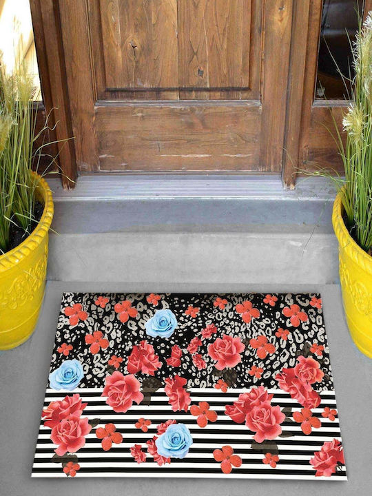 SteweHome Non-Slip Red Doormat 70x45cm