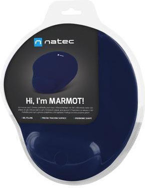 Natec Marmot Гел Ергономична Подложка За Мишка Тъмносин