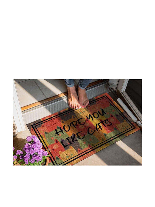 SteweHome Non-Slip Orange Doormat