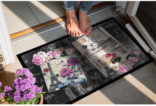 SteweHome Πατάκι Εισόδου Αντιολισθητικό Μαύρο