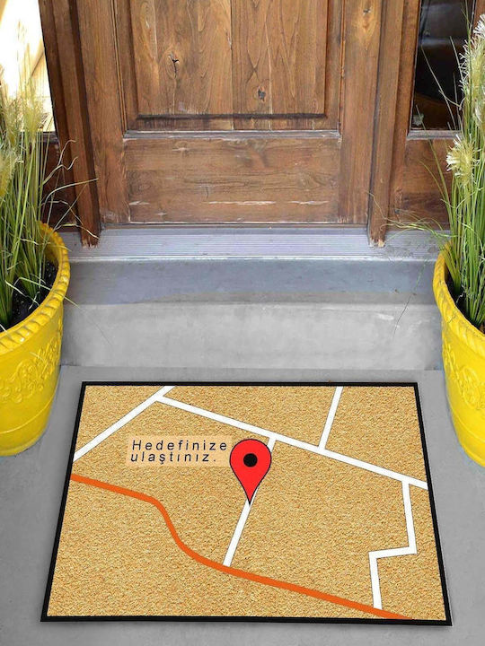 SteweHome Non-Slip Orange Doormat Thickness 15mm