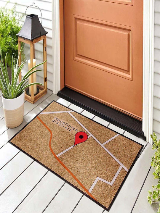 SteweHome Non-Slip Orange Doormat Thickness 15mm