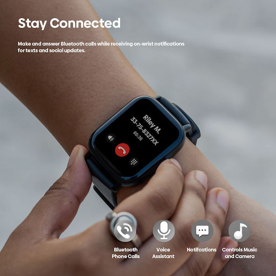 Zeblaze Btalk Pro 49mm Smartwatch with Heart Rate Monitor Black