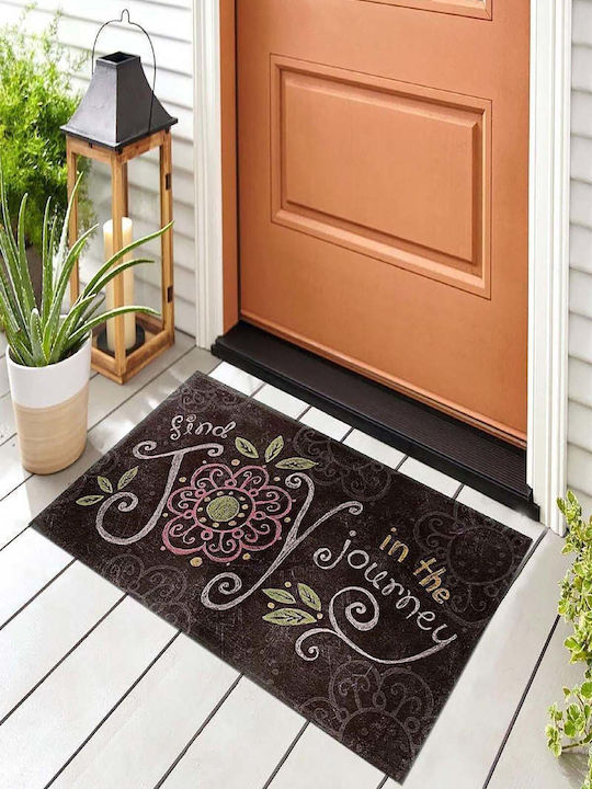 SteweHome Non-Slip Orange Doormat