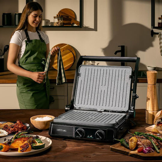 Cecotec Rock’nGrill Τοστιέρα Γκριλιέρα με Αποσπώμενες Πλάκες 2200W Μαύρη