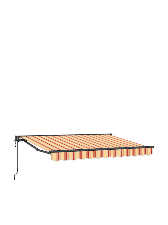 vidaXL Cort Terasă Galben Cu LED 3.5x2m