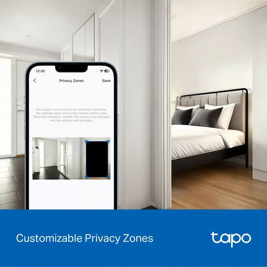 TP-LINK Tapo C250 IP Überwachungskamera Wi-Fi 4K mit Zwei-Wege-Kommunikation und Objektivgröße 4mm