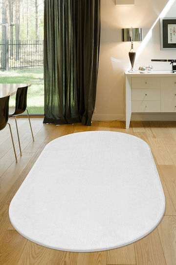 SteweHome Non-Slip Rectangular White Rug 60x100cm