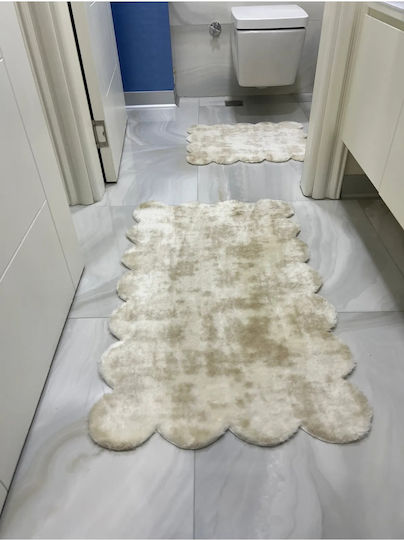 SteweHome Non-Slip Rectangular Ecru Rug 80x120cm