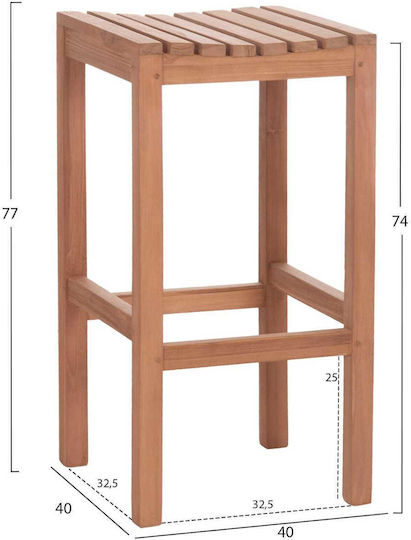 Bar-Set Für Außenbereich 3 Stück Natürliche Farbe