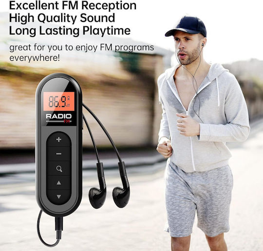 MI03 Taschen Radio Wiederaufladbar Schwarz