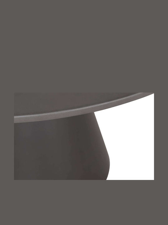 Кръгла Маса за Трапезария с Повърхност от Сив Бетон 130x130x75см