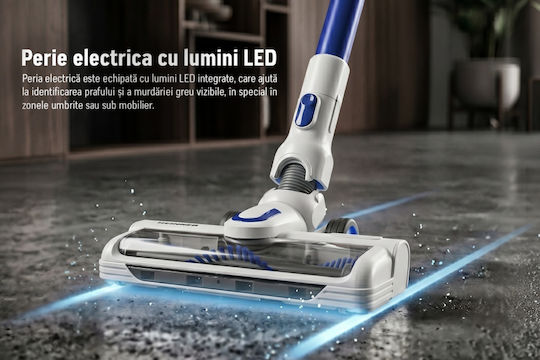 Heinner HSVC-PDC140BL Επαναφορτιζόμενη Σκούπα 2 σε 1 Stick & Χειρός 22.2V Λευκή