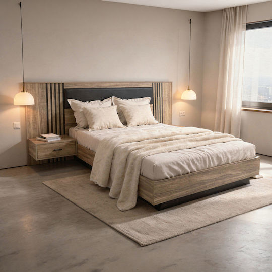 Harry Κρεβάτι Υπέρδιπλο με Στρώμα 160x200cm Φυσικου Ξυλου Harry Κρεβάτι Υπέρδιπλο με Στρώμα 160x200cm Φυσικου Ξυλου