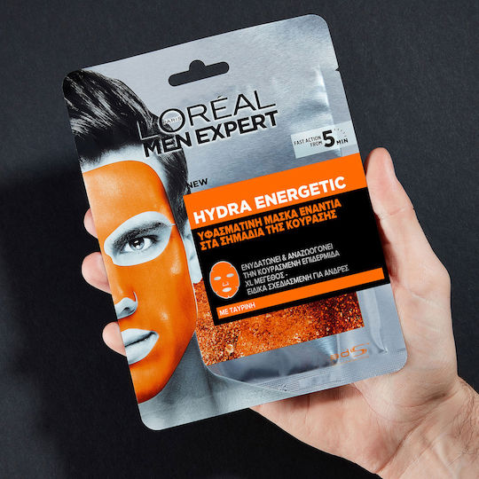 L'Oreal Paris Men Expert Hydra Energetic Stoff (Sheet) Maske 30gr