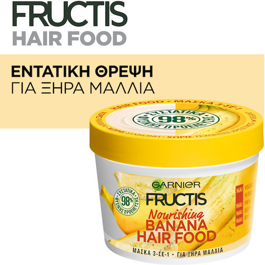 Garnier Fructis Hair Food Banana Hair Mask for Hydration with Aloe Vera 390ml