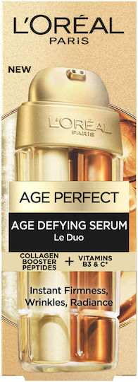 L'Oreal Paris Le Duo Anti-Aging Serum Gesicht mit Vitamin C & Niacinamid für Strahlkraft & Straffung 30ml