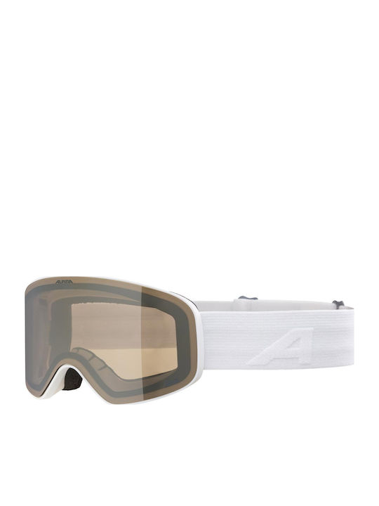 Alpina Ski- & Snowboardbrille Kinder Grün mit Linse Spiegel in Grün Farbe