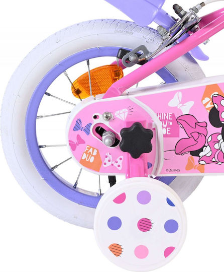 Minnie Mouse Bicicletă Copii BMX Alb 12"