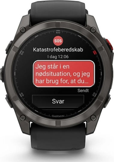 Garmin Fenix 8 Pro Titan 51mm Wasserdicht Smartwatch mit eSIM und Pulsmesser (Carbon Gray DLC Titanium with Black)