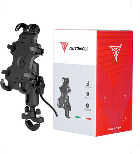 Motowolf Mount Phone Motorcycle with Adjustable Arm for Steering Wheel