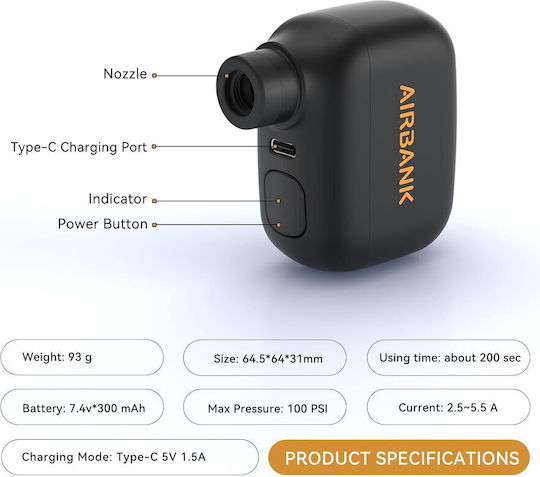 Cycplus Mini Τρόμπα Αέρος Χεριού